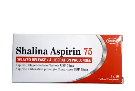 Shalina Aspirin 75mg 3x10T - per carton X 60 BOXES